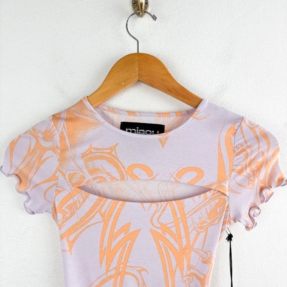 NWT Miaou UO Exclusive Lace-Back Mesh Top Sz XS - Picture 6 of 12